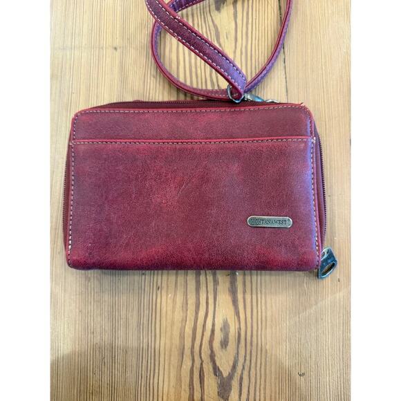 Montana West‎ Crossbody Red Western Studded - Picture 6 of 8